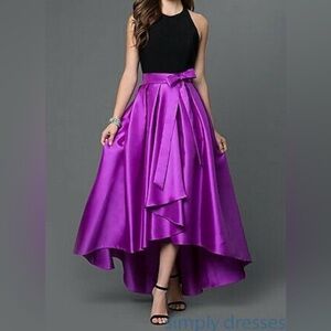 Elegant purple and black prom dress from Camille la vie